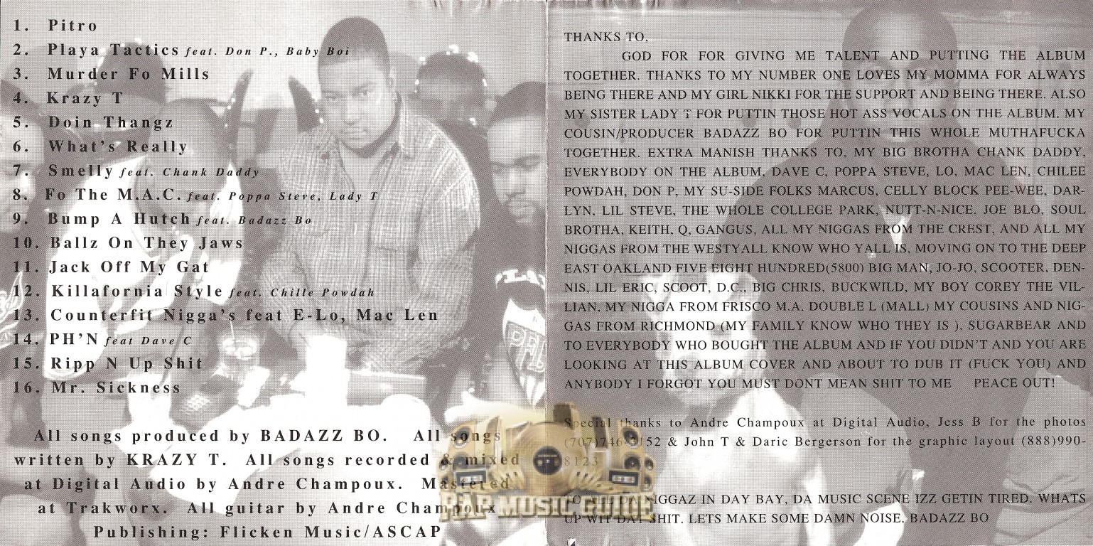Krazy T - Straight Lace Killa: CD | Rap Music Guide
